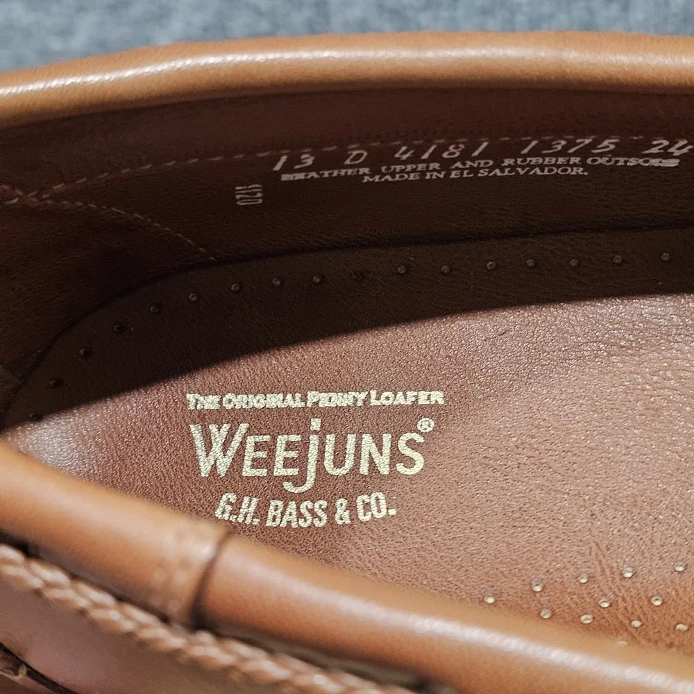 G.H. Bass Weejuns Bayside Boater Boat Shoes Men's 13 D Brown Leather